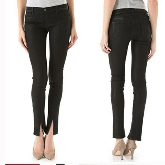 J BRAND Vera Coated Mid Rise Skinny Jeans size 26 - Picture 1 of 15